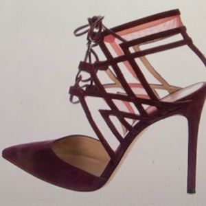 Gianvito Rossi Suede Lace-Up Pumps